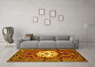 Machine Washable Persian Yellow Traditional Rug in a Living Room, wshtr2252yw