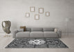 Machine Washable Persian Gray Traditional Rug in a Living Room,, wshtr2252gry