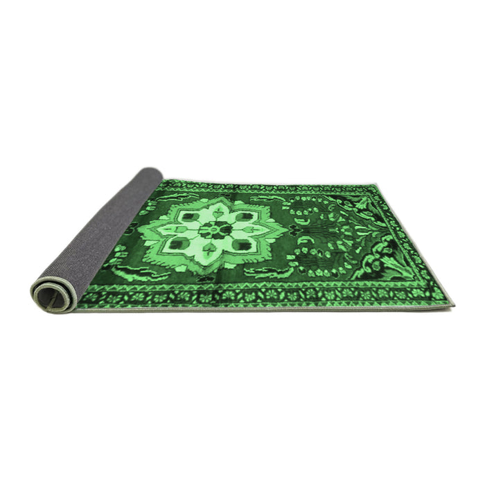 Sideview of Persian Emerald Green Traditional Rug, tr2252emgrn