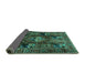 Sideview of Persian Turquoise Traditional Rug, tr2253turq