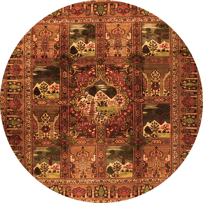 Machine Washable Persian Orange Traditional Area Rugs, wshtr2253org