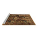 Sideview of Machine Washable Persian Brown Traditional Rug, wshtr2253brn