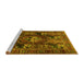 Sideview of Machine Washable Persian Yellow Traditional Rug, wshtr2253yw