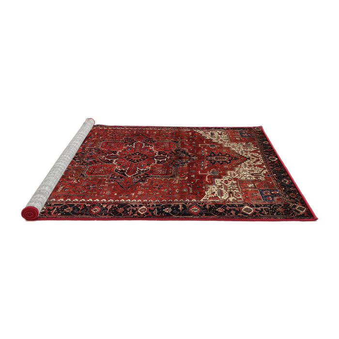 Sideview of Machine Washable Traditional Sienna Brown Rug, wshtr2254