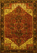 Machine Washable Persian Yellow Traditional Rug, wshtr2254yw