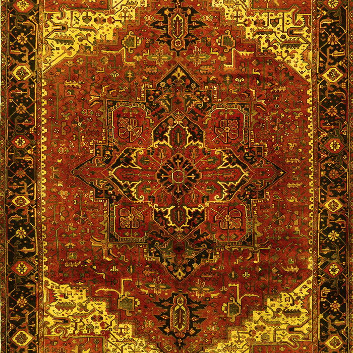Machine Washable Persian Yellow Traditional Rug, wshtr2254yw