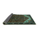 Sideview of Persian Turquoise Traditional Rug, tr2254turq