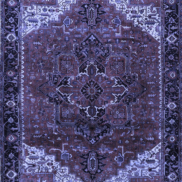 Machine Washable Persian Blue Traditional Rug, wshtr2254blu
