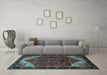 Machine Washable Persian Light Blue Traditional Rug in a Living Room, wshtr2254lblu