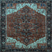 Square Persian Light Blue Traditional Rug, tr2254lblu