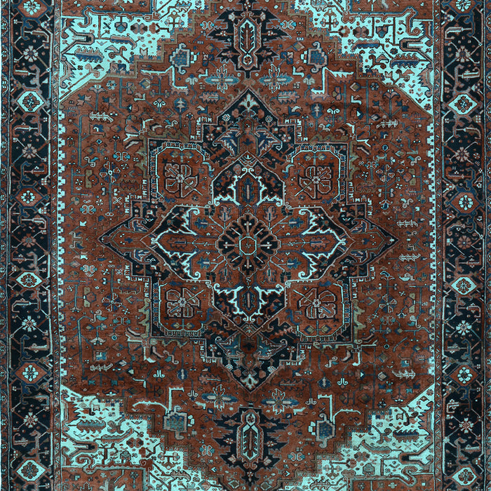 Machine Washable Persian Light Blue Traditional Rug, wshtr2254lblu