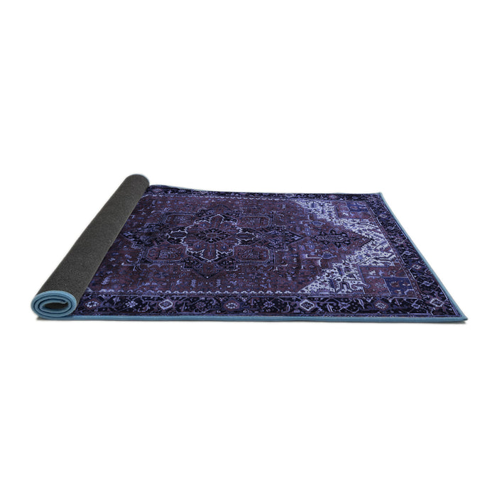 Sideview of Persian Blue Traditional Rug, tr2254blu