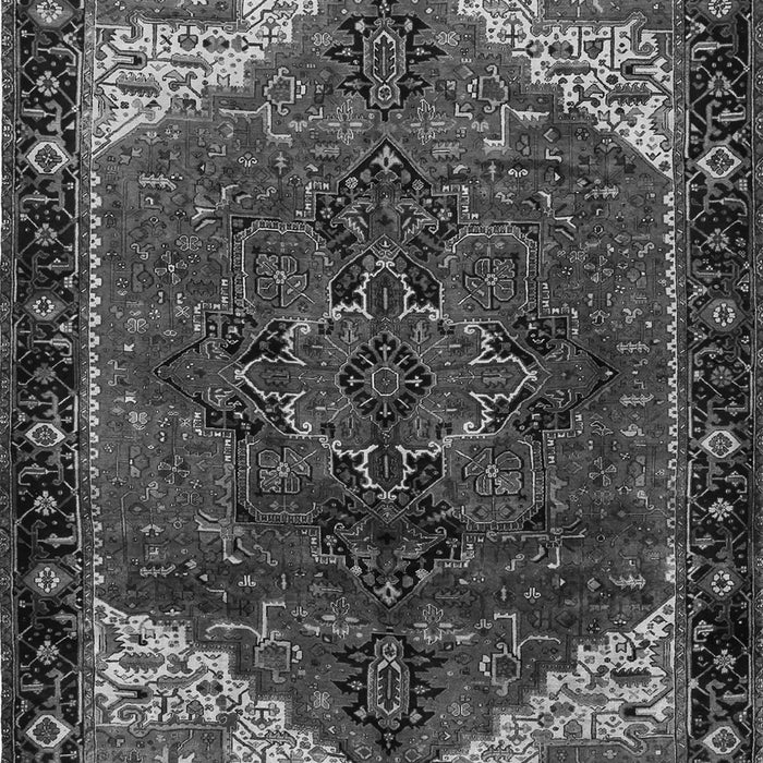 Serging Thickness of Machine Washable Persian Gray Traditional Rug, wshtr2254gry