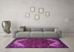 Machine Washable Persian Purple Traditional Area Rugs in a Living Room, wshtr2254pur