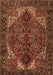 Machine Washable Persian Brown Traditional Rug, wshtr2255brn