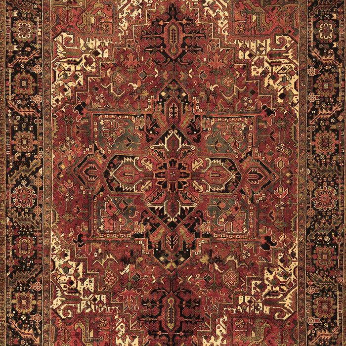 Machine Washable Persian Brown Traditional Rug, wshtr2255brn