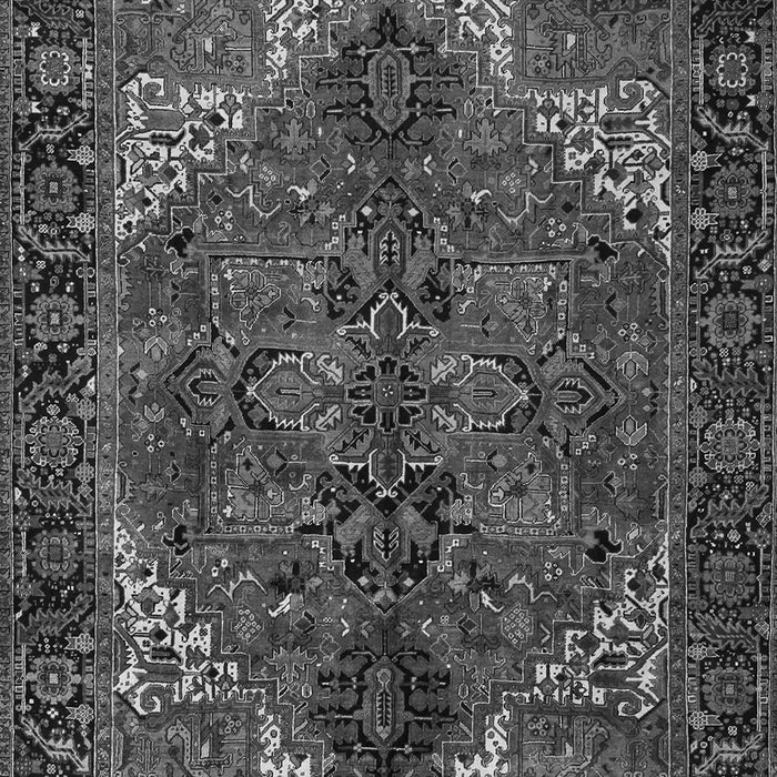 Serging Thickness of Machine Washable Persian Gray Traditional Rug, wshtr2255gry