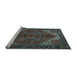 Sideview of Machine Washable Persian Light Blue Traditional Rug, wshtr2255lblu