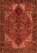 Serging Thickness of Machine Washable Persian Orange Traditional Area Rugs, wshtr2255org