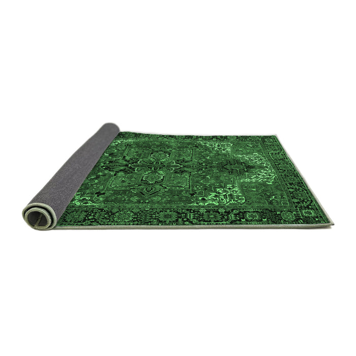Sideview of Persian Emerald Green Traditional Rug, tr2255emgrn