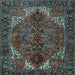 Square Persian Light Blue Traditional Rug, tr2255lblu