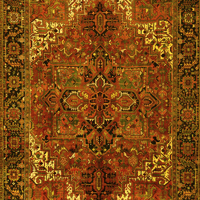 Machine Washable Persian Yellow Traditional Rug, wshtr2255yw