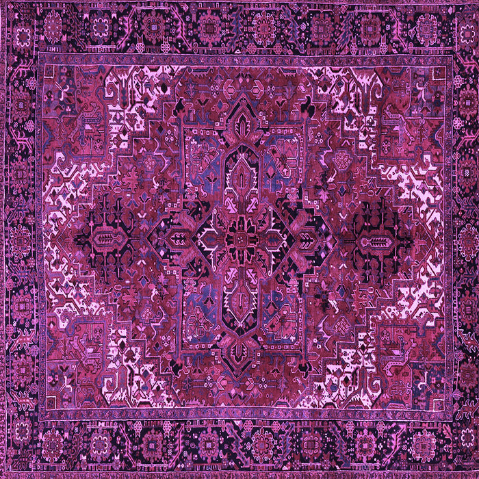 Square Persian Purple Traditional Rug, tr2255pur