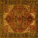 Square Persian Yellow Traditional Rug, tr2255yw