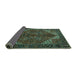 Sideview of Persian Turquoise Traditional Rug, tr2255turq