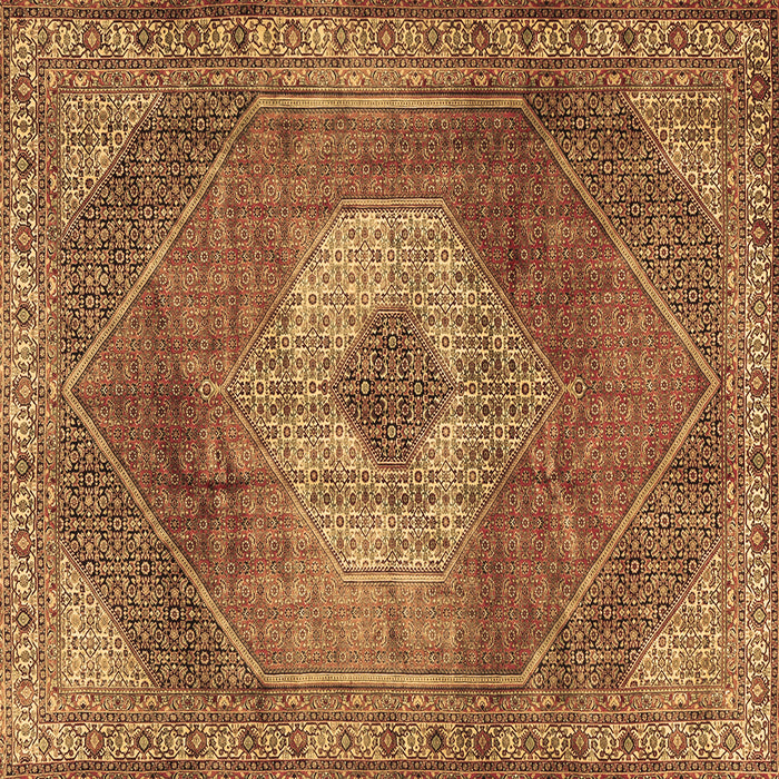 Square Machine Washable Persian Brown Traditional Rug, wshtr2256brn