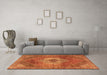 Machine Washable Persian Orange Traditional Area Rugs in a Living Room, wshtr2256org