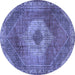 Round Persian Blue Traditional Rug, tr2256blu
