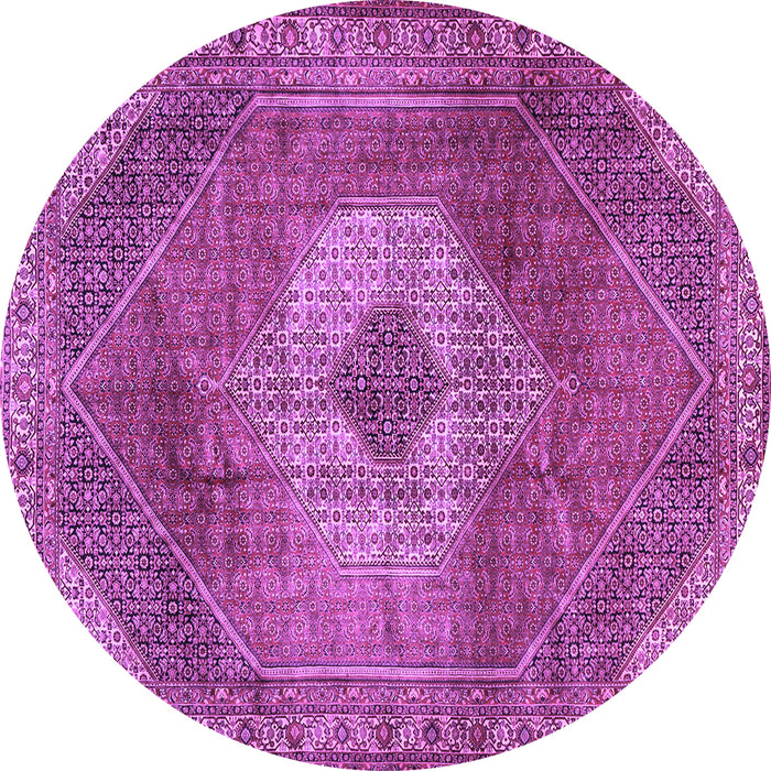 Round Machine Washable Persian Purple Traditional Area Rugs, wshtr2256pur