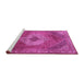 Sideview of Machine Washable Persian Pink Traditional Rug, wshtr2256pnk