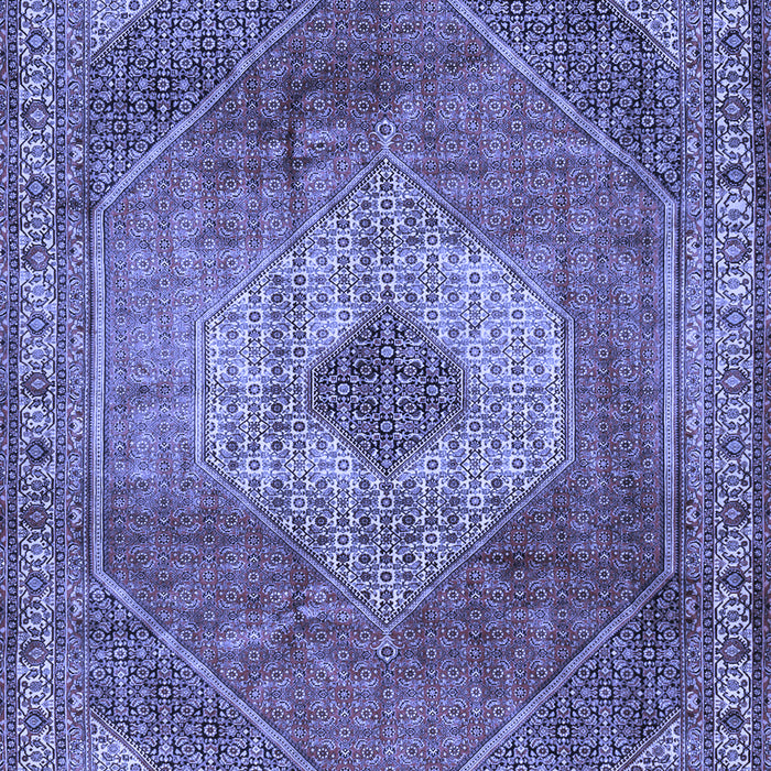 Machine Washable Persian Blue Traditional Rug, wshtr2256blu