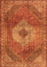 Serging Thickness of Machine Washable Persian Orange Traditional Area Rugs, wshtr2256org