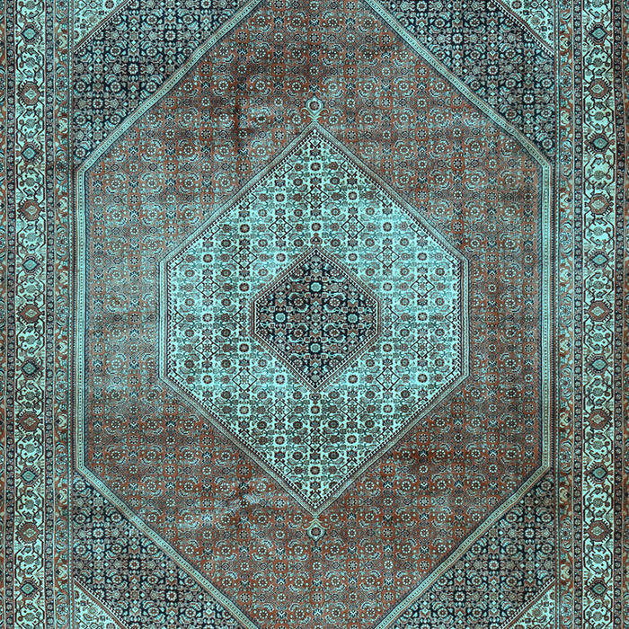 Machine Washable Persian Light Blue Traditional Rug, wshtr2256lblu