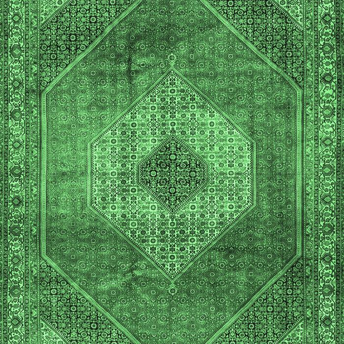 Machine Washable Persian Emerald Green Traditional Area Rugs, wshtr2256emgrn