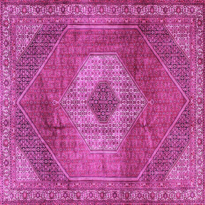 Square Machine Washable Persian Pink Traditional Rug, wshtr2256pnk