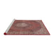 Sideview of Machine Washable Traditional Fire Brick Red Rug, wshtr2257