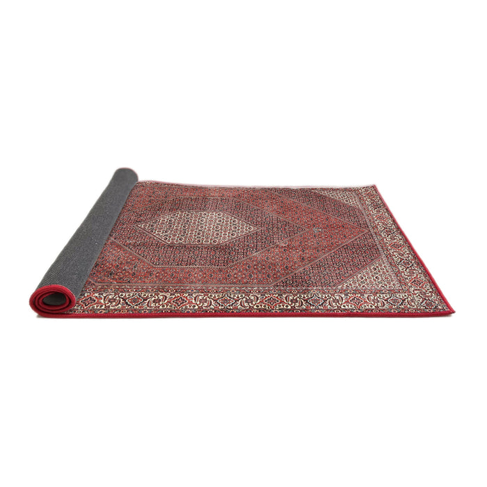Sideview of Traditional Fire Brick Red Persian Rug, tr2257
