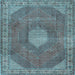 Square Persian Light Blue Traditional Rug, tr2257lblu