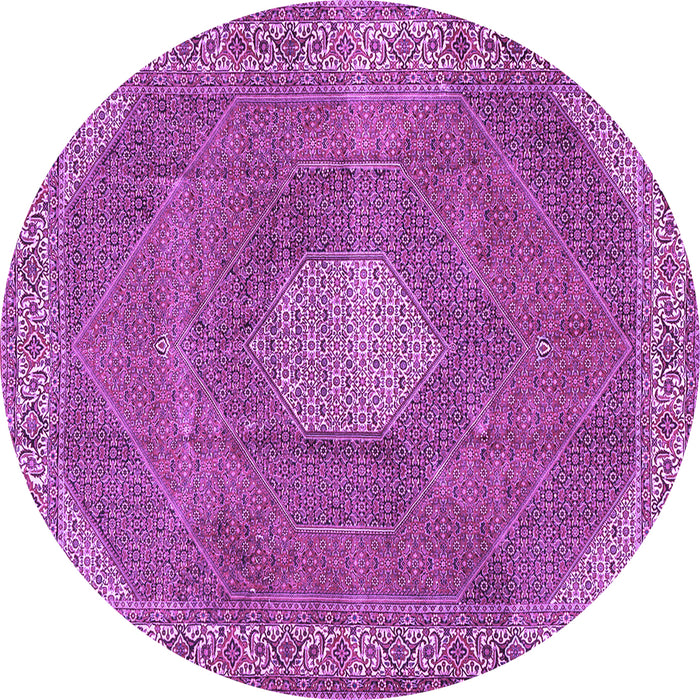 Round Persian Purple Traditional Rug, tr2257pur