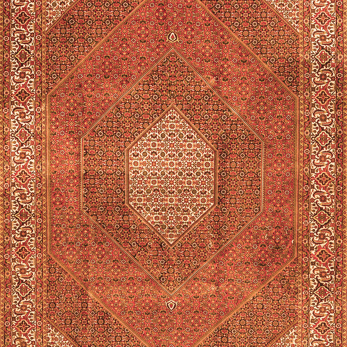 Serging Thickness of Machine Washable Persian Orange Traditional Area Rugs, wshtr2257org