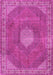 Machine Washable Persian Pink Traditional Rug, wshtr2257pnk