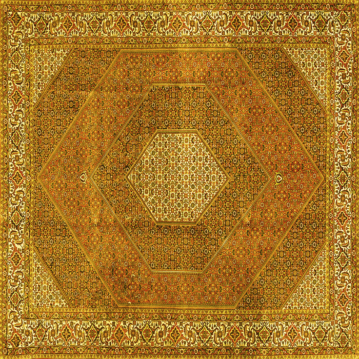 Square Persian Yellow Traditional Rug, tr2257yw