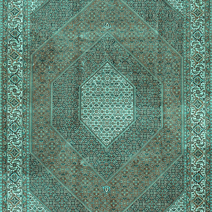 Machine Washable Persian Turquoise Traditional Area Rugs, wshtr2257turq