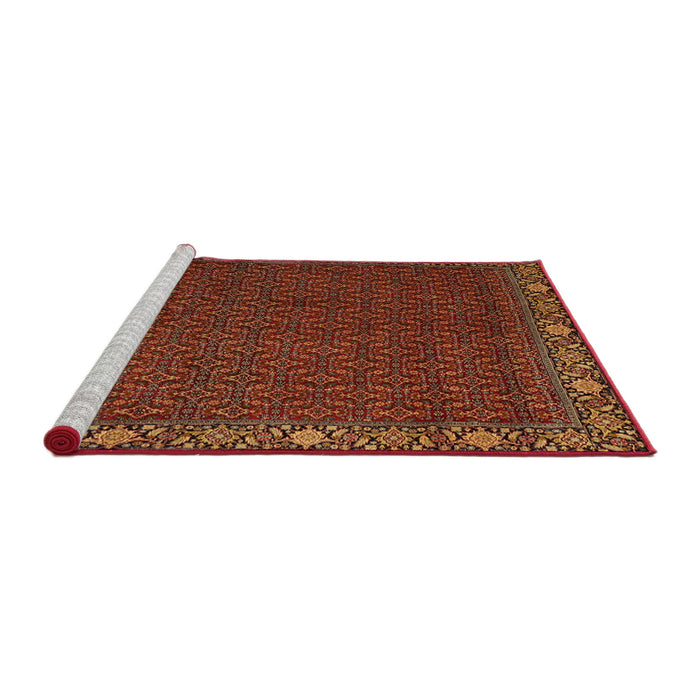 Sideview of Machine Washable Traditional Red Rug, wshtr2258