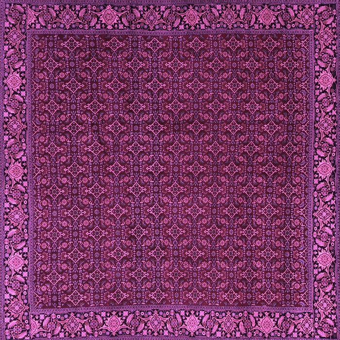Square Machine Washable Persian Purple Traditional Area Rugs, wshtr2258pur