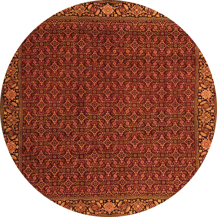 Square Persian Orange Traditional Rug, tr2258org